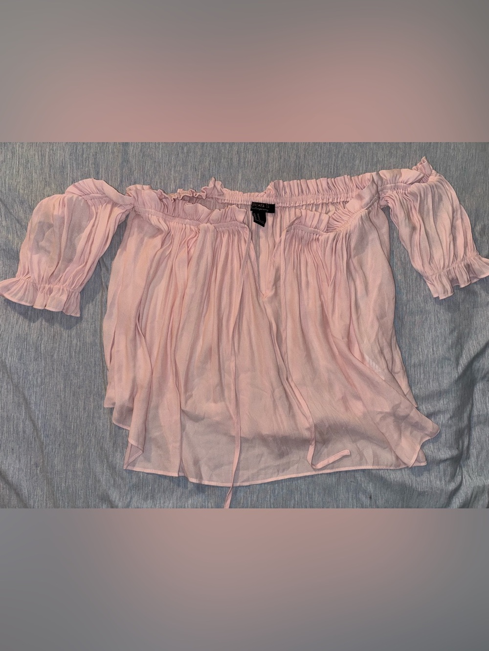 FOREVER 21 Off Shoulder Blouse in Pink